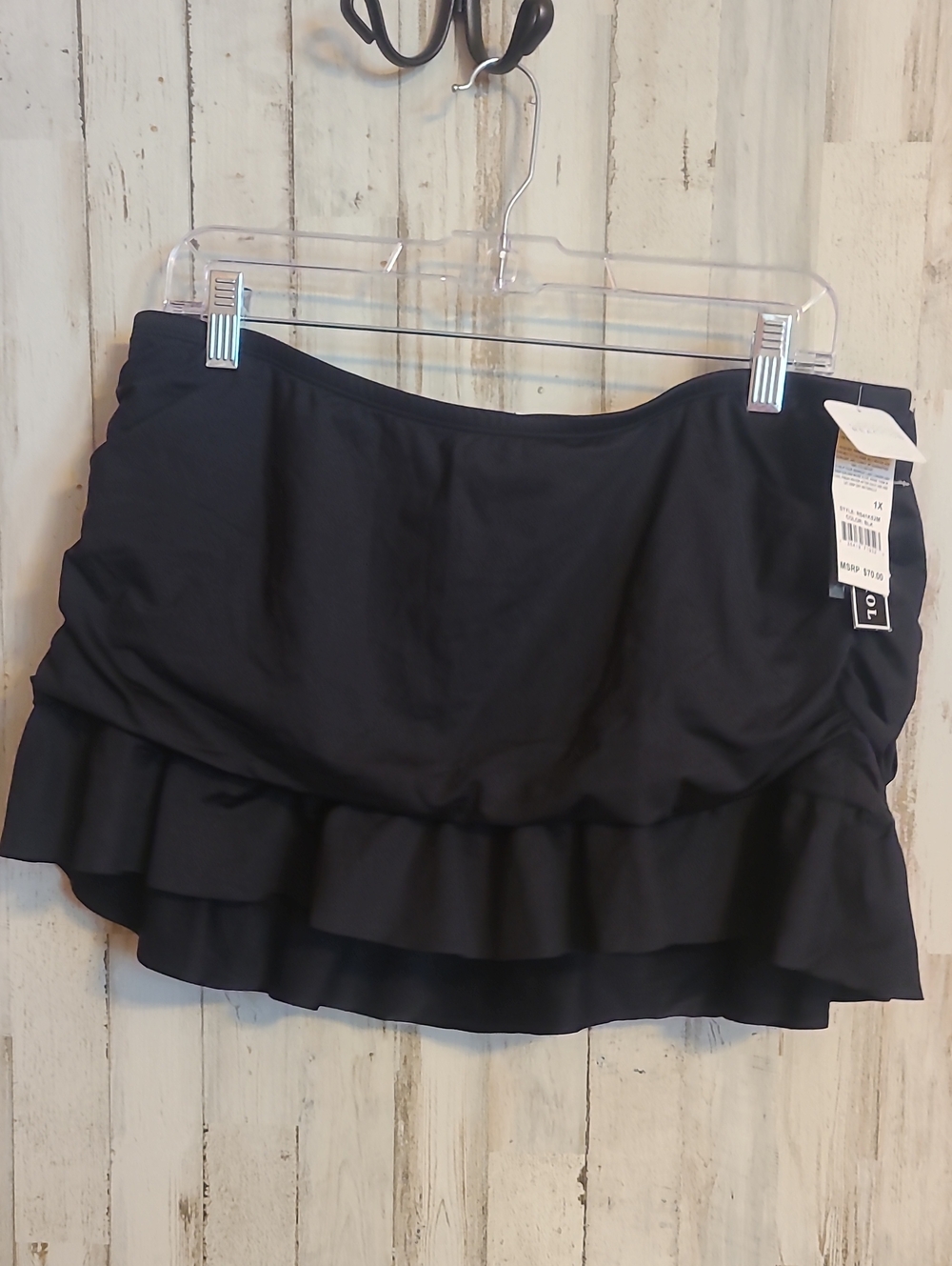 Kenneth Cole Black Tiered Ruffle Mini Skirt